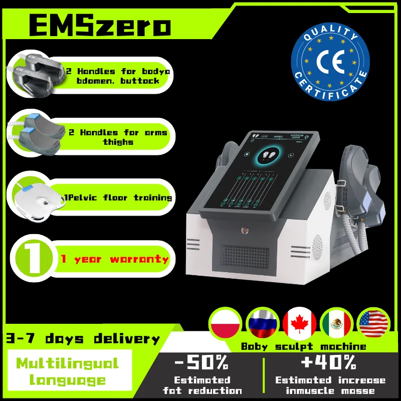

EMSzero HI-EMT 6000W Shaping Machine Electromagnet Muscle Stimulate Fat Removal Sculpt Body For Salon