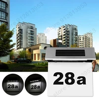 led solar wall lamp waterproof indicator light for apartment house porch numbers light with backlight outdoor lighting fence