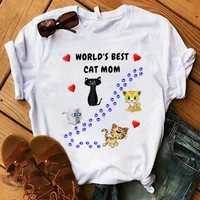 2022 worlds best cat mom womens t shirts print summer shirts harajuku aesthetic tshirt womens clothing t shirt top camiseta