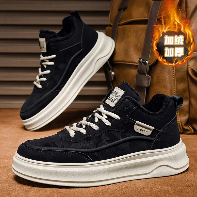 Мужские зимние уличные ботинки взрывной стиль рабочие высокие нескользящие