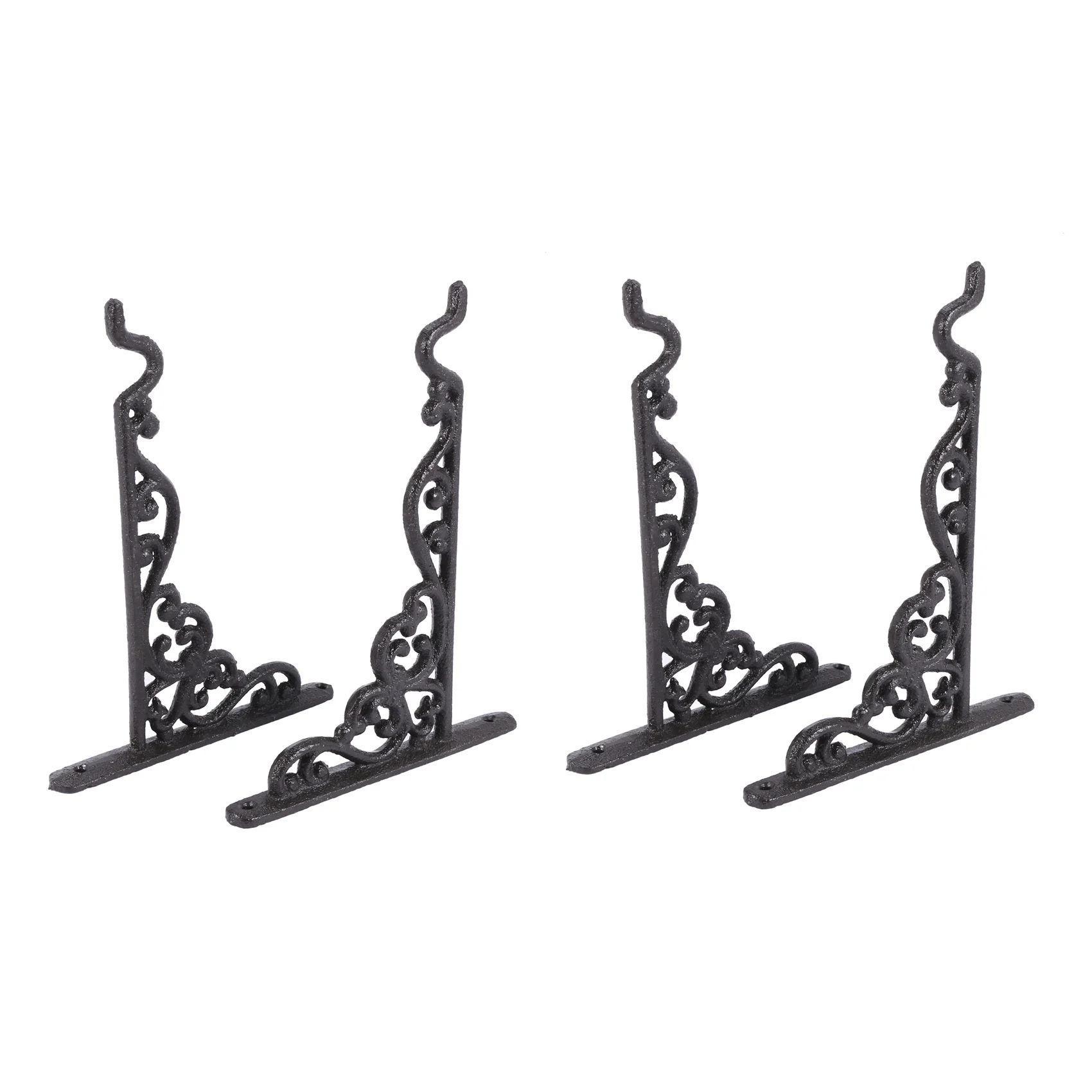 

4 Pack Cast Iron Plant Hanger Hanging Planters Basket Wall Hook with Screws Lanterns Wind Chimes Wall Brackets