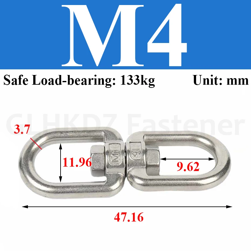 

M3-M28 Вращающееся универсальное кольцо из нержавеющей стали 304, 8-образное поворотное кольцо, двустороннее вращающееся кольцо, стопорная цепь, соединительная пряжка