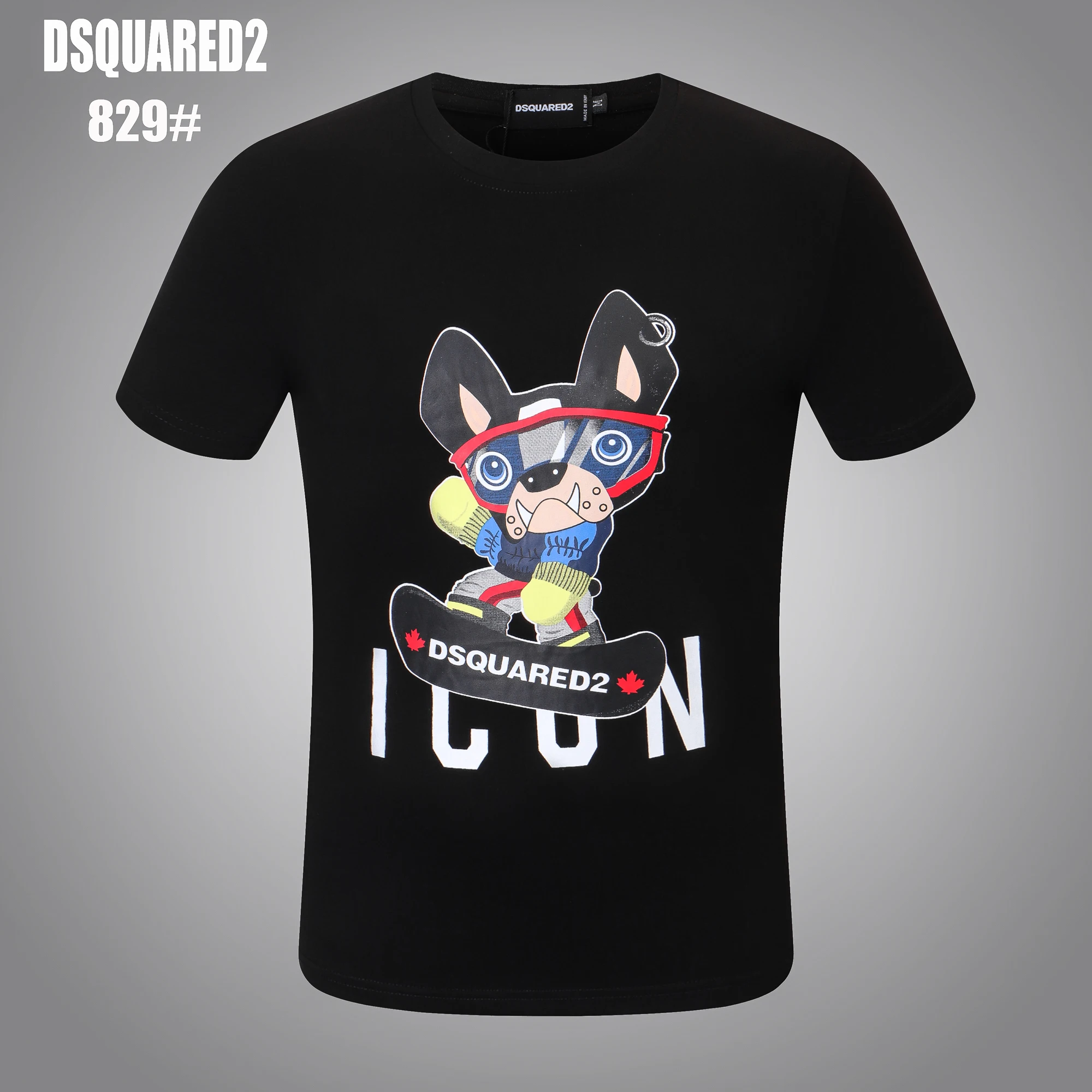 DSQUARED2-Summer аутентичный чистый хлопок мультяшный логотип DSQ 829 | Мужская одежда