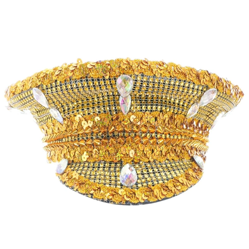 Элегантная свадебная шляпа с блестящими кристаллами капитана для фотографий