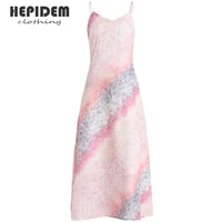 hepidem clothing summer fashion runway long dresses womens sleeveless elegant floral print holidays dress 69907