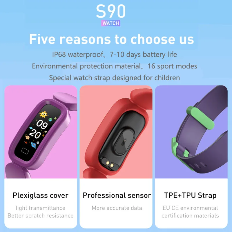 Cena 2022 Dzieci Smartwatch S90 Bransoletka Fitness Wodoodporny Budzik Pomiar Podczas Snu Sport Nadgarstek Dla Dzieci Dziewczyny Chłopcy Prezent Kup 2022 Dzieci Smartwatch S90 Bransoletka Fitness Wodoodporny Budzik Pomiar Podczas Snu Sport Nadgarstek Dla Dzieci Dziewczyny Chłopcy Prezent