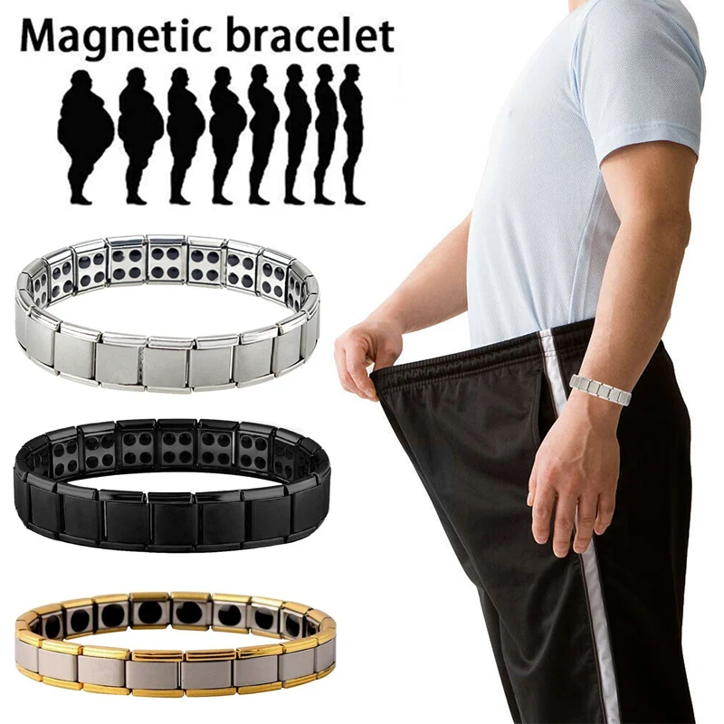 

Health Weight Loss Bracelet Magnetic Therapy Men's Jewellery Elemental Arthritis Pain Relief Health Energy Bio Magnetic for Mens
