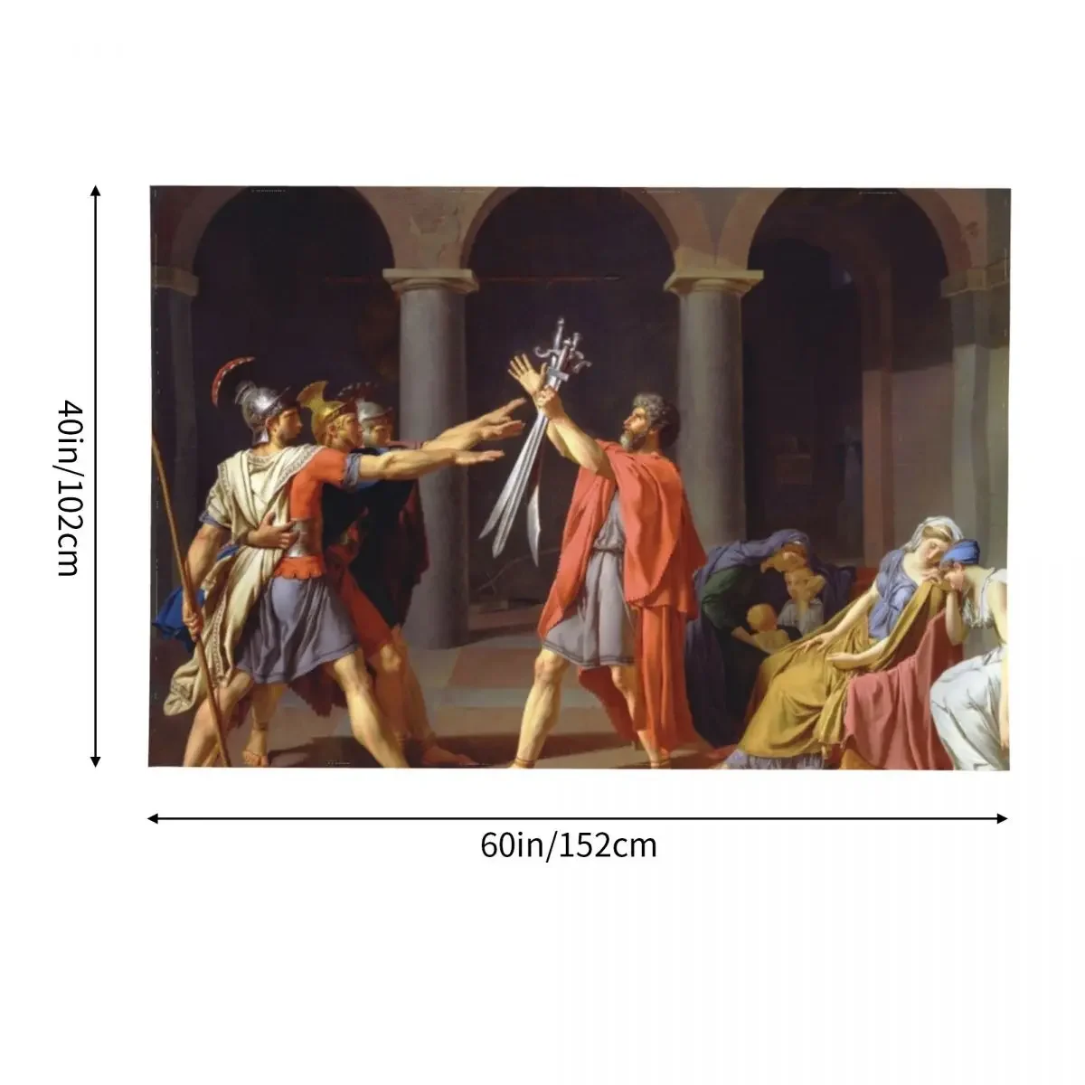 Клятва ужасов от Jacques-Louis Дэвид (1784) гобелен настенный декор украшения для дома