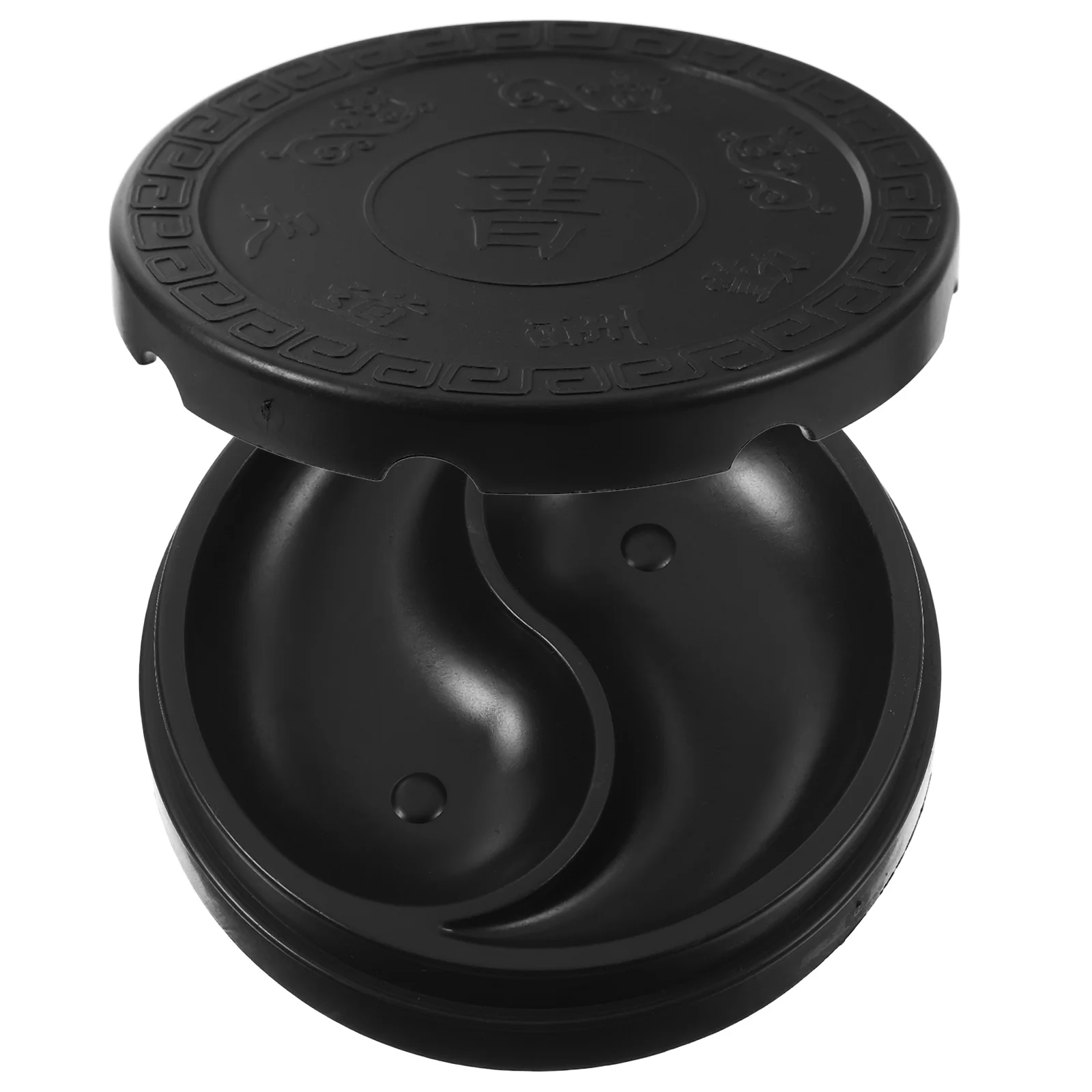 Лоток для чернил чернильный камень аксессуар каллиграфии с крышкой черный