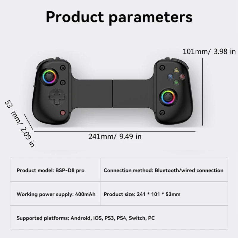 Игровая ручка D8Pro растягивающийся Bluetooth-совместимый беспроводной игровой