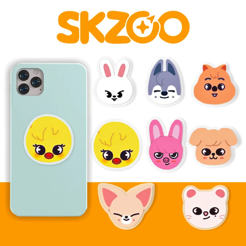 

Stray Kids SKZOO cartoon surrounding the same acrylic mobile phone airbag retractable transparent bracket