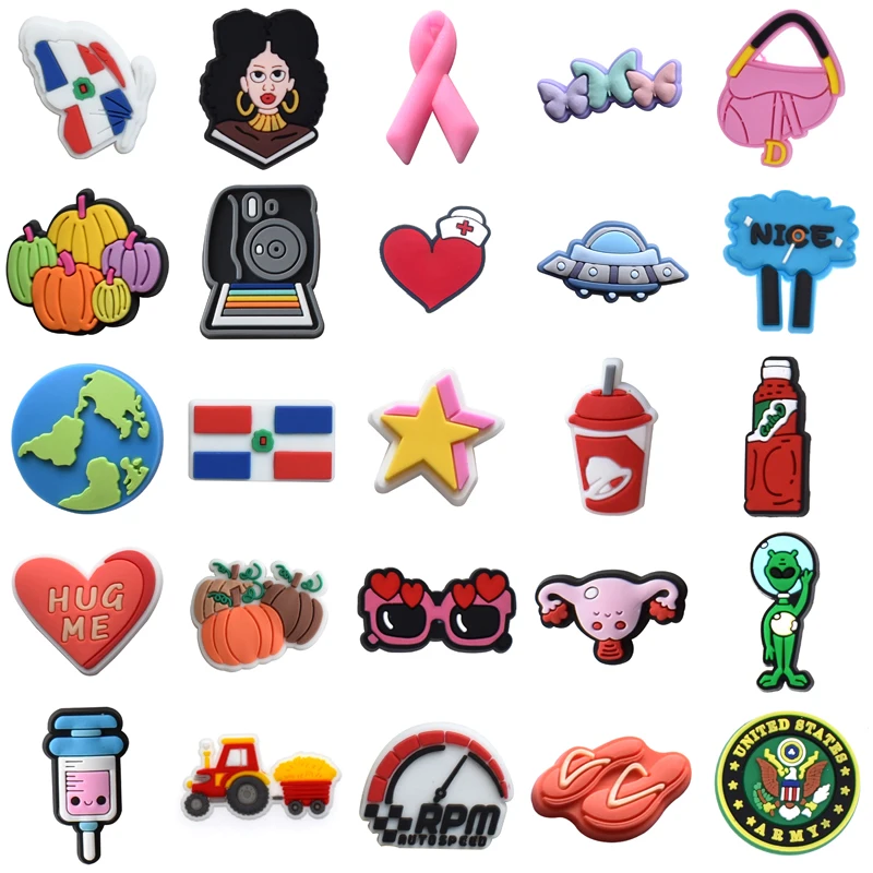 

Wholesale Bulk Set Jeans Decorations for Crocs Women Charm Packs Para Pins Kids Girl Shoes Accessories Boy Men Gifts Shoe Charms