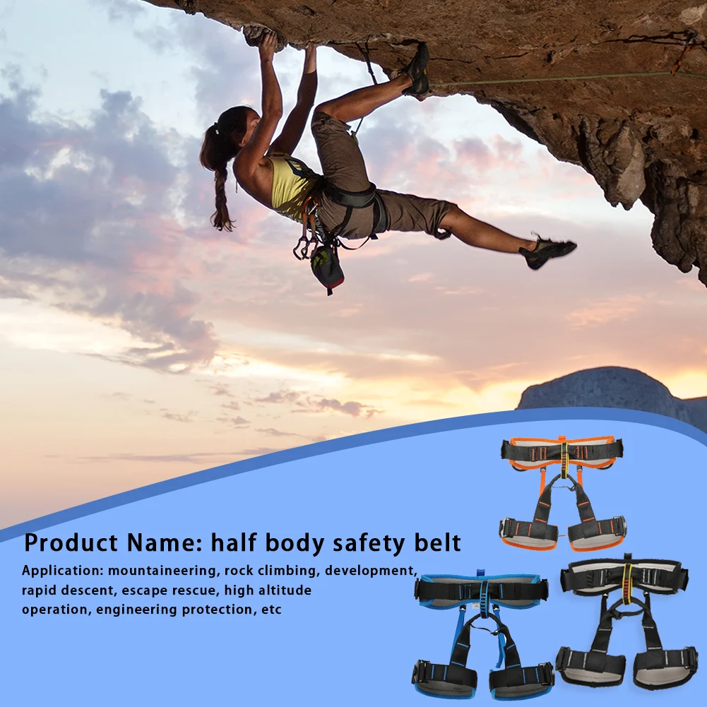 

Practical Mountaineering Safety Belts Outdoor Mountaineering High-altitude Operations Survival Half Body Protective Harness