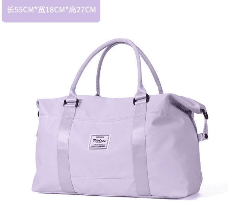 Sports Tote Purple-Large Gym Bag Travel Duffel Bag Shoulder Weekender Overnight Bag for Women