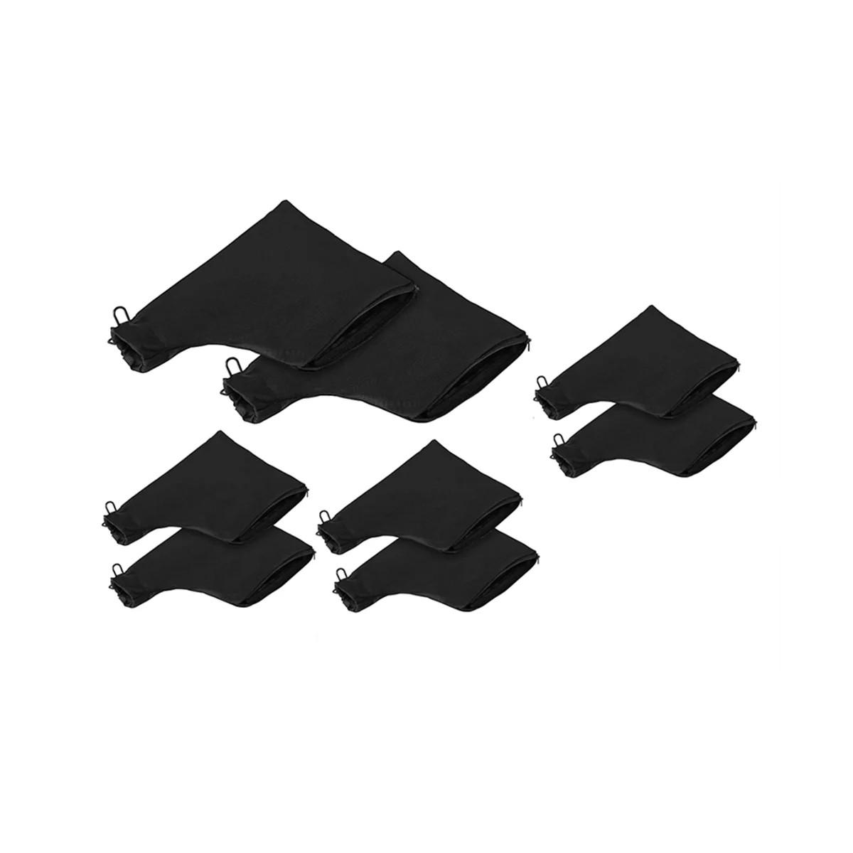 Пылесборник с торцами 8 шт. черный пылесборник молнией и проволочной подставкой