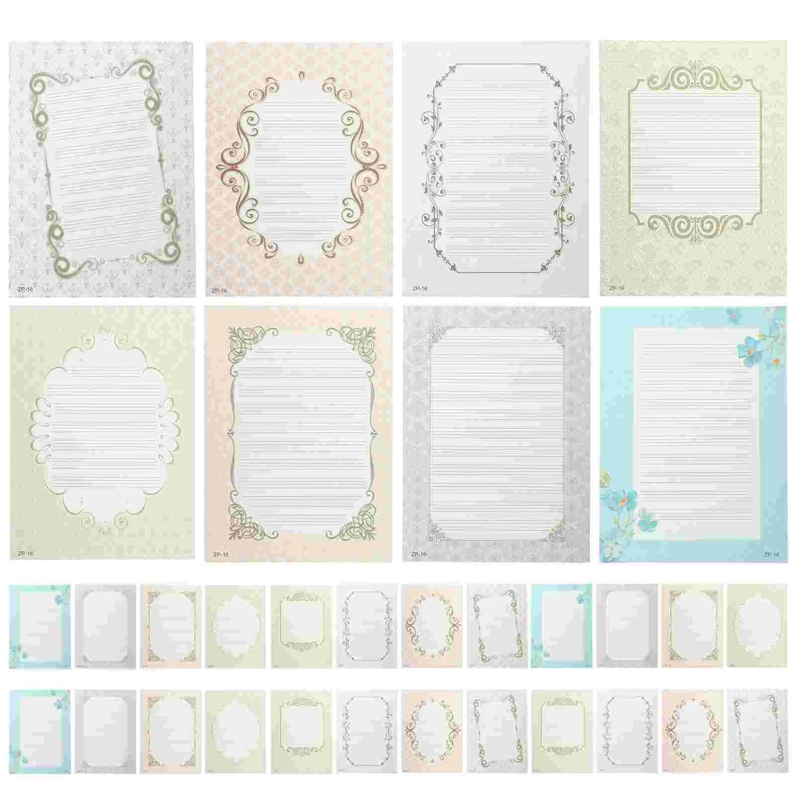 

32 Sheets Calligraphy Paper English Practice Book Handwriting Books Matt Notebook Character Pupils The