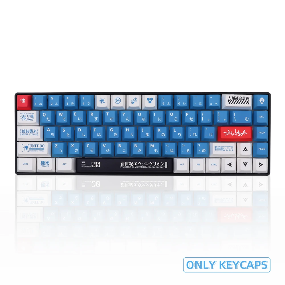

eva 00 keycap Japanese Personalized Anime PBT keycaps Cherry profile for GMK 61/64/68/84/87/96/980/104/108 mechanical keyboard