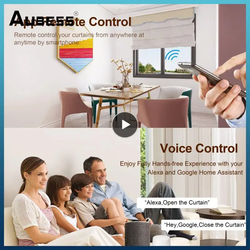 

1~8PCS Wifi Curtain Switch Ac100-240v Voice Control Smart Switch App Remote Control Work With Alexa Google Home 1/2 Gang