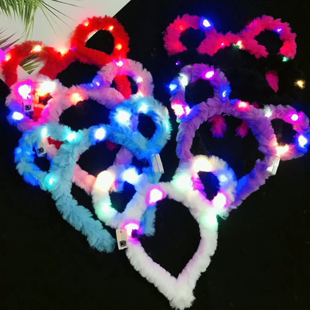 

Night Fancy Dress Birthday Wedding Luminous Festival Costume Glow In The Dark Luminous Hairband LED Hair Hoop