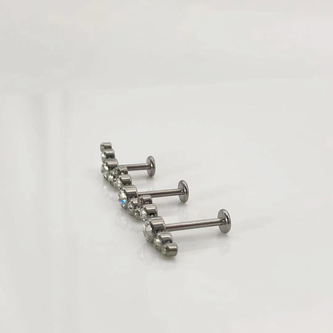 F136 Titanium Tragus Piercing Lip Cartilage G23 Labret Septum Clicker Zircon Hinge Segment Earrings for Women Helix Body Jewelry