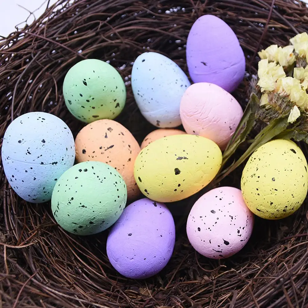 

10/50/100 Pcs Colorful Foam Easter Eggs Happy Easter Bird Home Diy Kids Craft Gift Decor Toys Painted Eggs Decoratio D8h9