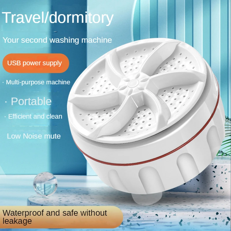 2023New Cross-border Folding Mini Washing Machine Small Student Dormitory Ultrasonic Vibration Portable Washing Artifact