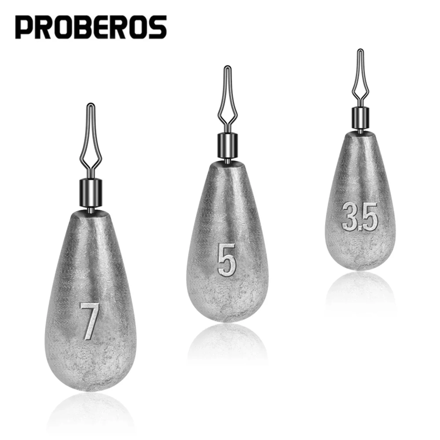 PROBEROS 10 шт./кор. рыболовное грузило каплевидной формы 3 5 г-5 г-7 г-10 г-14 г-20 г грузила и