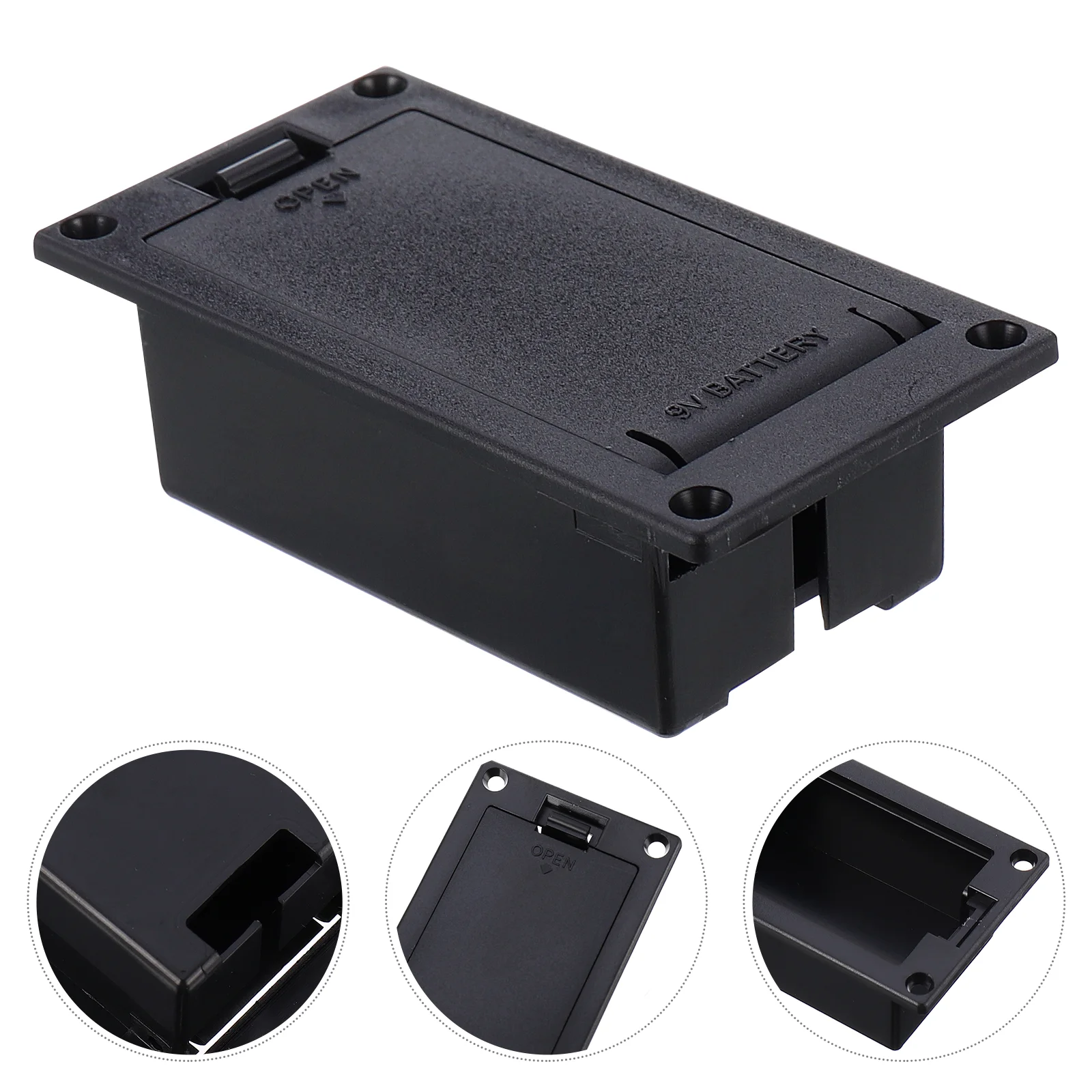 

Guitar Pickup Holder Box Bass Cover Active Accessories Container Case Acoustic Storage 9V