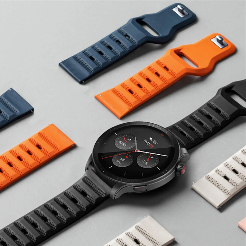 

20mm 22mm Watch Band For Samsung Galaxy Watch 5 4 40mm 44mm Huawei Watch 4 3/GT3 Pro Silicone Bracelet Amazfit GTS/GTR 3 4 4Pro