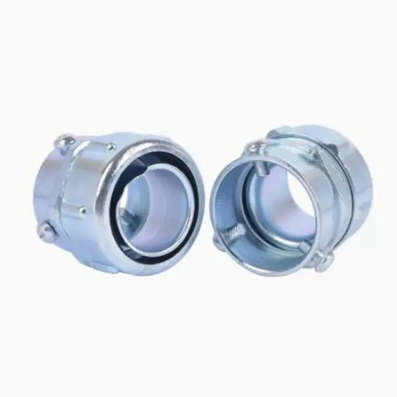 

1pcs Plastic coated metal hose connector snake skin threading three column ferrule jacketed pipe hard butt joint DKJ