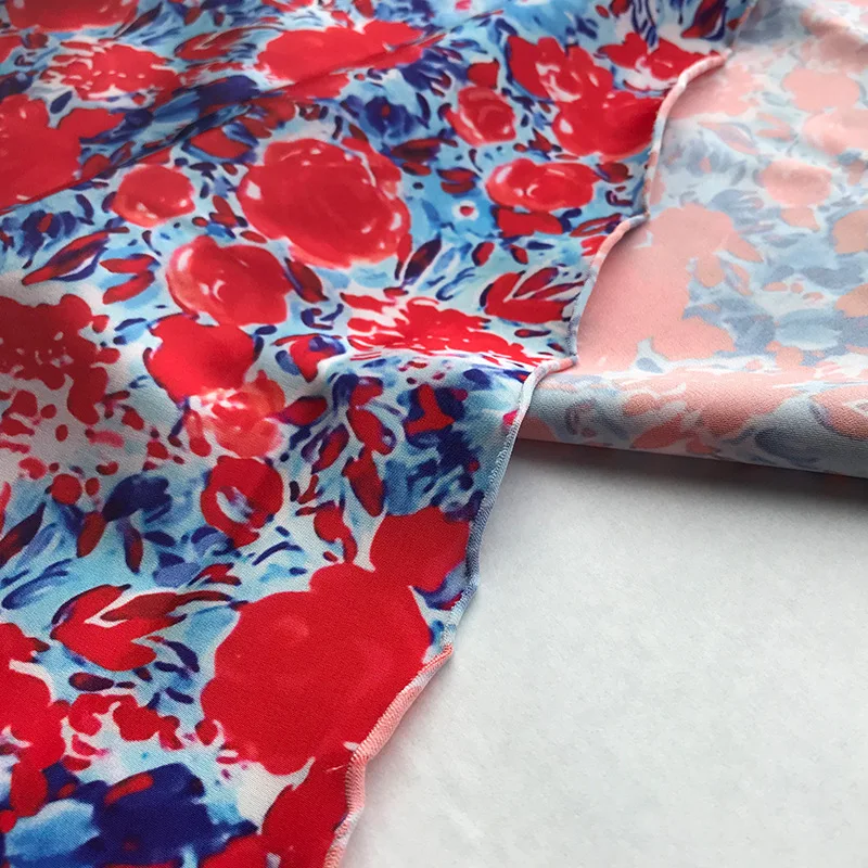 Брендовая модная тянущаяся ткань с принтом атласная из 100% полиэстера оптовая