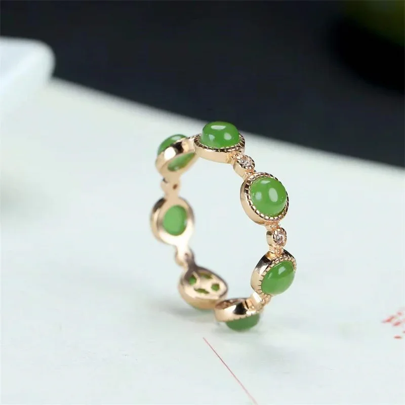 Горячая Распродажа натуральное кольцо ручной работы инкрустированное серебром