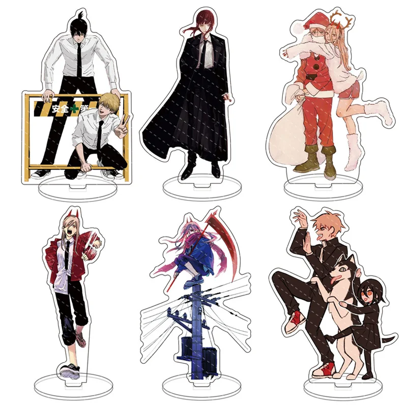 

Крутая аниме фигурка человека с Бензопилой, модель подставки, Denji почтота макима, силовой луч, ангел, акриловый стоячий знак, игрушка, поклонники, подарки