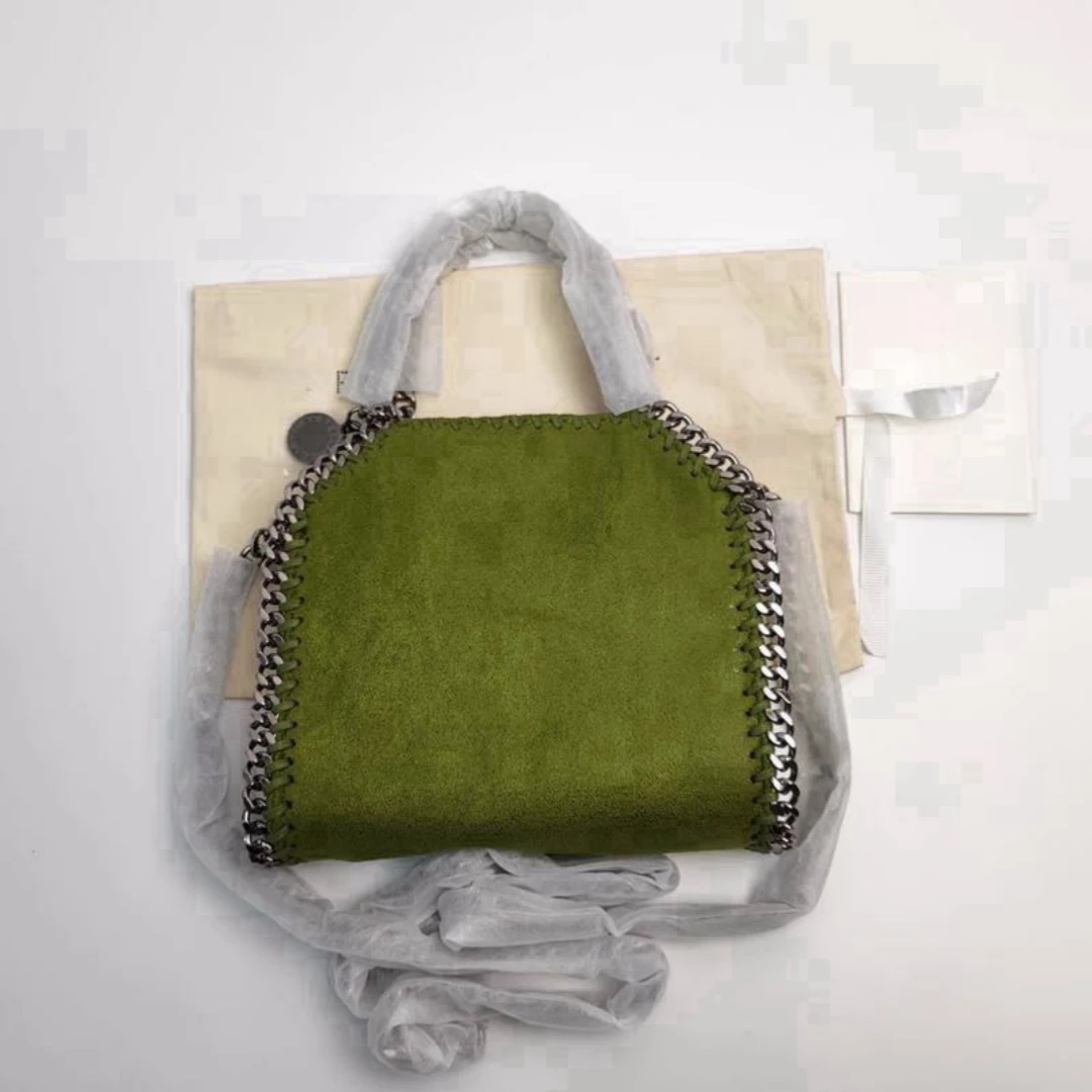 

2022 New Stella Supermini 15cm Chain Bag Green Premium All-in-one Niche Skew Handbag