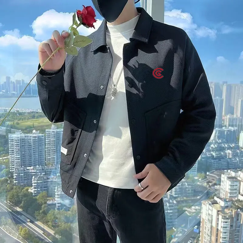 2023 new golf jacket men's windproof zipper jacket spring and autumn casual work jacket fashion outdoor adventure sports jacket