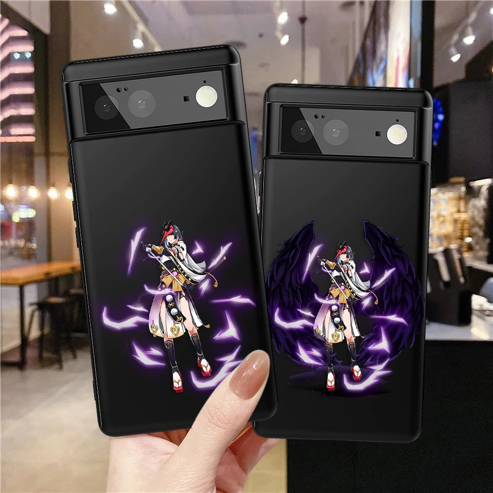

Genshin Impact Phone Case for Google Pixel 7Pro 7 6a 6 6Pro 5 5a 5G 4XL 4 2 3XL 2XL 3 3a 3aXL 4a Cover Black Soft TPU Capas