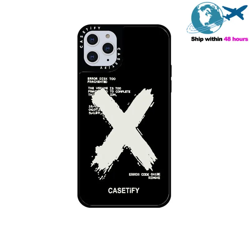 

CASETIFY Doodle X Mirror Case For IPhone 11 12 13 14ProMax 11 12 13 14Pro XsMax XR X XS 6S 7 8 SE 7P 8P 14Plus Back Cover E0529