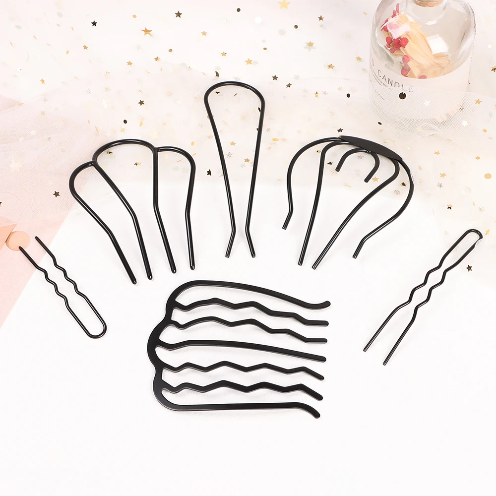 

Retro Messy Hair Styling Hair Side Combs Teeth Hair Pin Hair Clip Fork Metal Hair Fork Clip