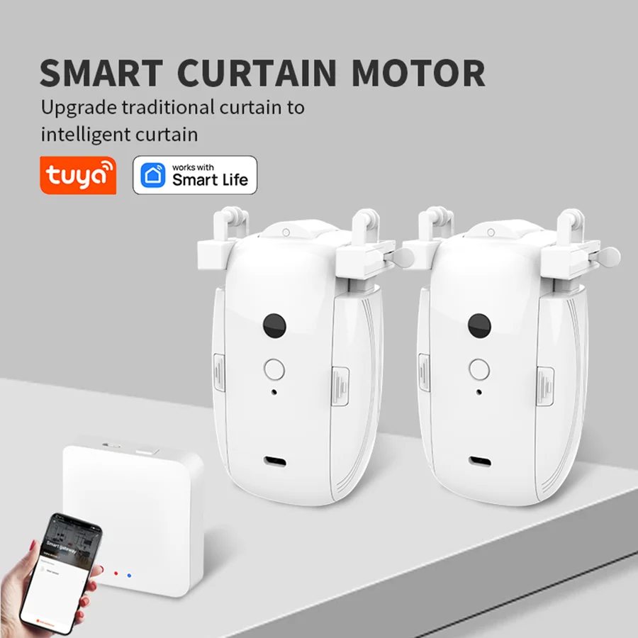 Tuya Smart для домашнего открывания штор электронная трековая штора T/U в сборе с