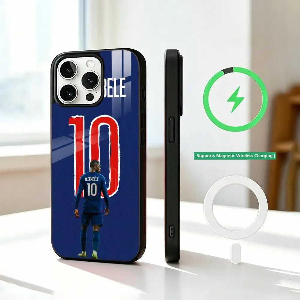 Фото Чехол для телефона Football for Dembele для iPhone 17, 16, 15, 14, 13, 12, 11 Plus, Pro с поддержкой магнитной беспроводной зарядки №3