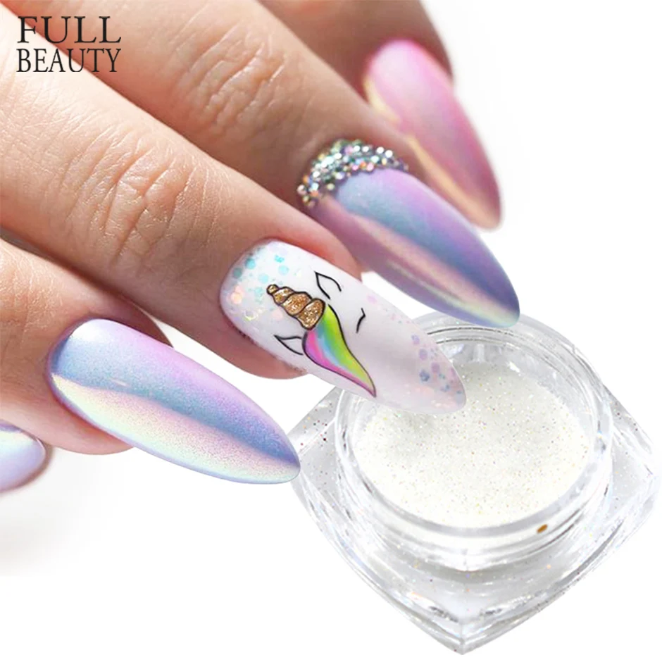 

1 Коробка Мерцающий Блеск для ногтей Русалка Мощность зеленый Аврора Радужные Блестки Блестки Блестки Для ногтей Украшения Маникюр CHM/DX-1