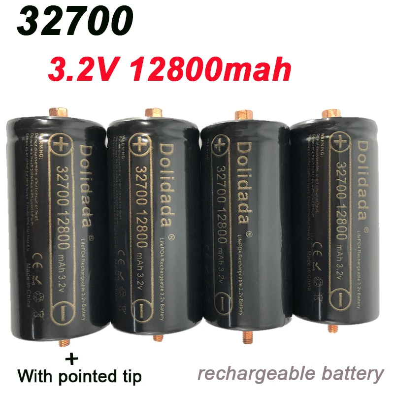 

100%Original 32700 12800mAh 3.2V lifepo4 Rechargeable Battery Professional Lithium Iron Phosphate Power Battery with Pointed Tip