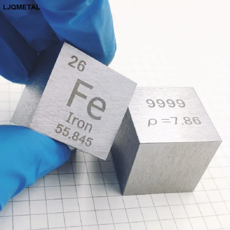 

1 Inch 4N High-purity Iron Carved Cube Weighs Approximately 131g Element Collection Hobbies Desktop Decoration