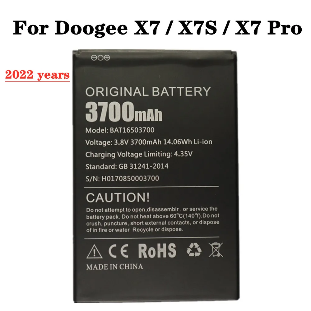 

High Quality BAT16503700 Battery For Doogee X7 / X7S / X7 Pro 3700mAh Phone Replacement Batterie Bateria Batterij