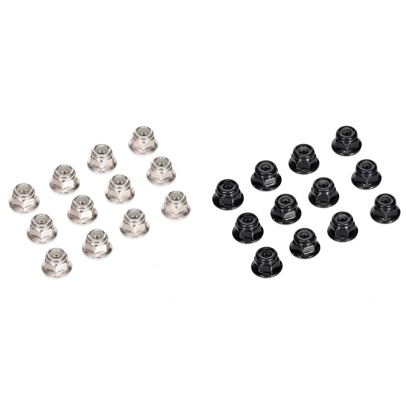 

24 шт., металлические Колесные гайки 4 мм M4, черные и Серебристые