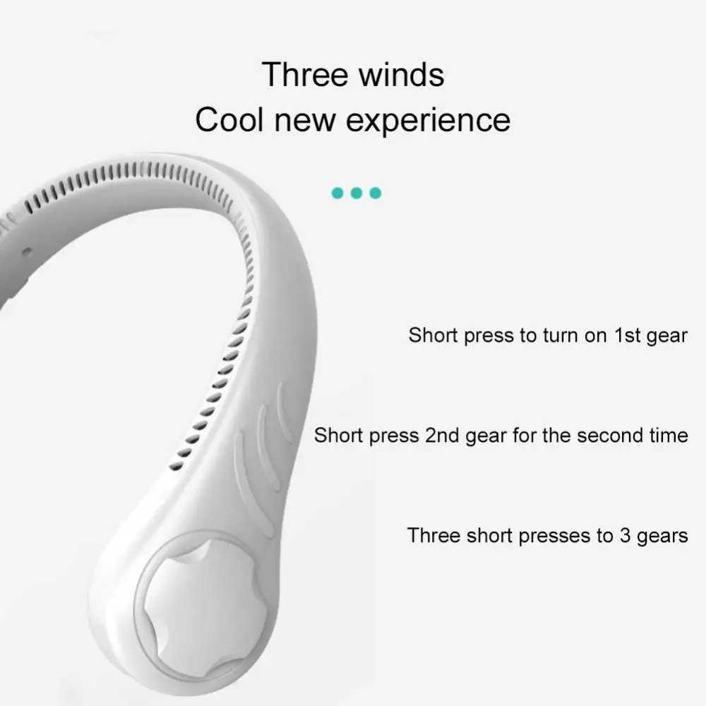 

1~5PCS Hanging Neck Fan Portable Bladeless Fan Lazy Personal Wearable Neckband Leafless Fan USB Rechargeable Fan Mini Fan Air
