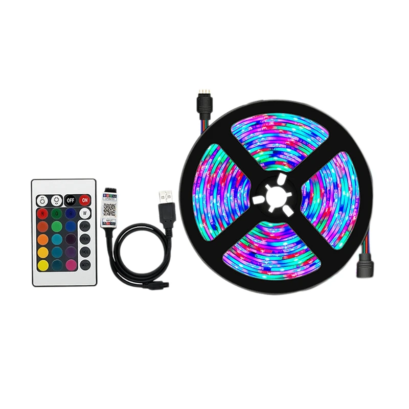 

USB Led Light With Controller Flexible Rgb 5V2835 24Key Controller Light With Non Waterproof Tv Background Light