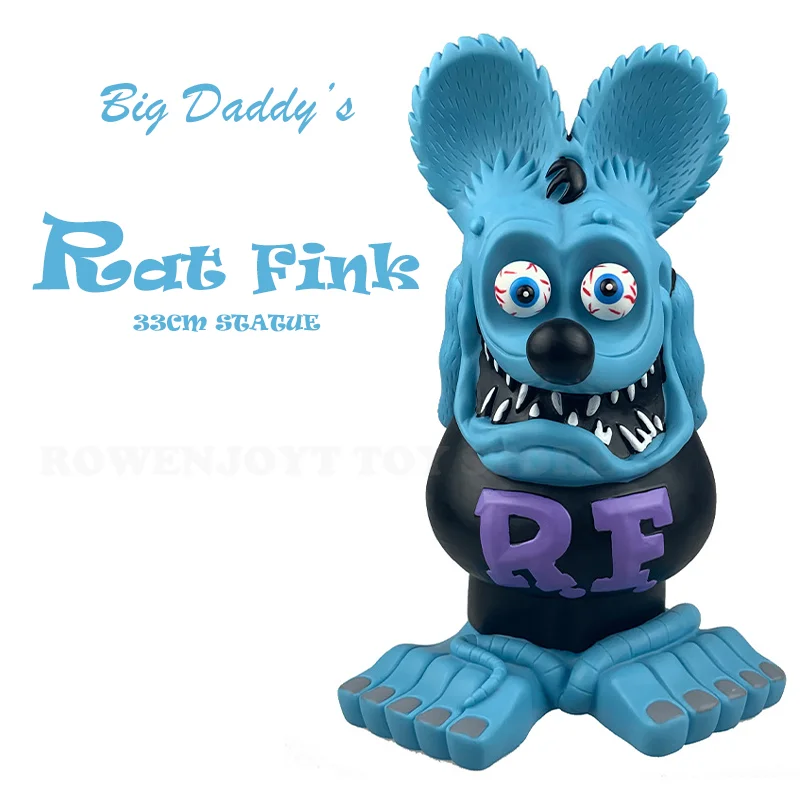 Rat Fink 33 см синяя виниловая большая модель куклы орнамент премиум-издание RF Crazy Mouse