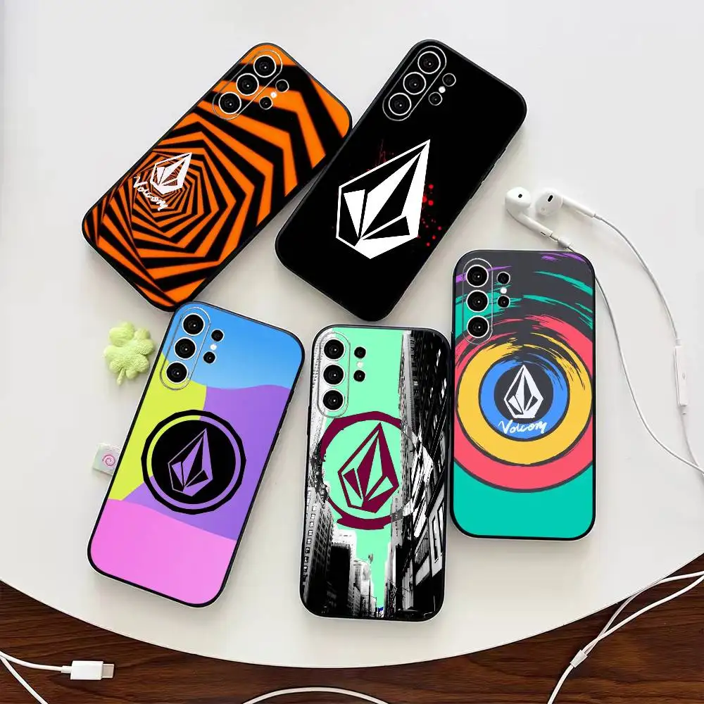 Фото Роскошный спортивный чехол V-VOLCOMES для телефонов Samsung S25, S24, S21, S22, S23, S30, Ultra, S20, Plus, FE, Note, 10, 9, 5G, черный №1