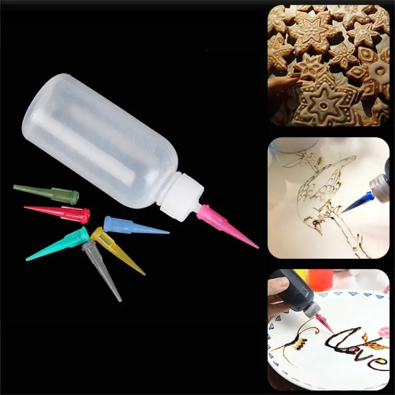 Новые бутылки для рисования вареньем с 7 насадками декор торта выпечка